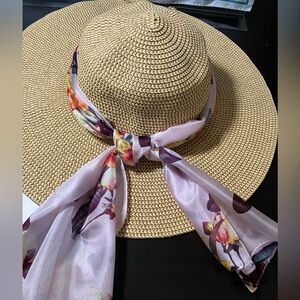 100% silk scarf floral pink